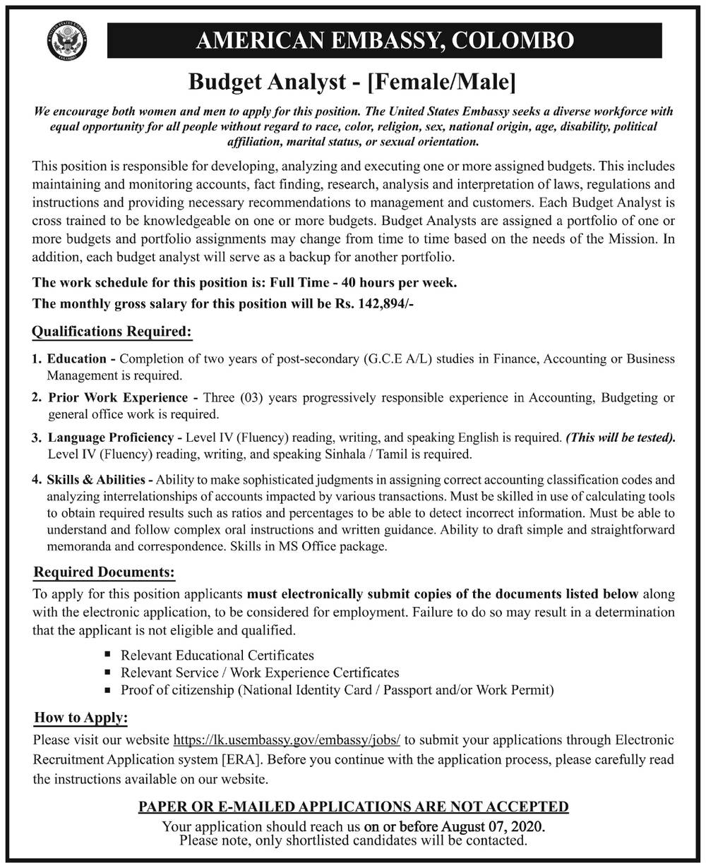 Tamil Translator American Embassy