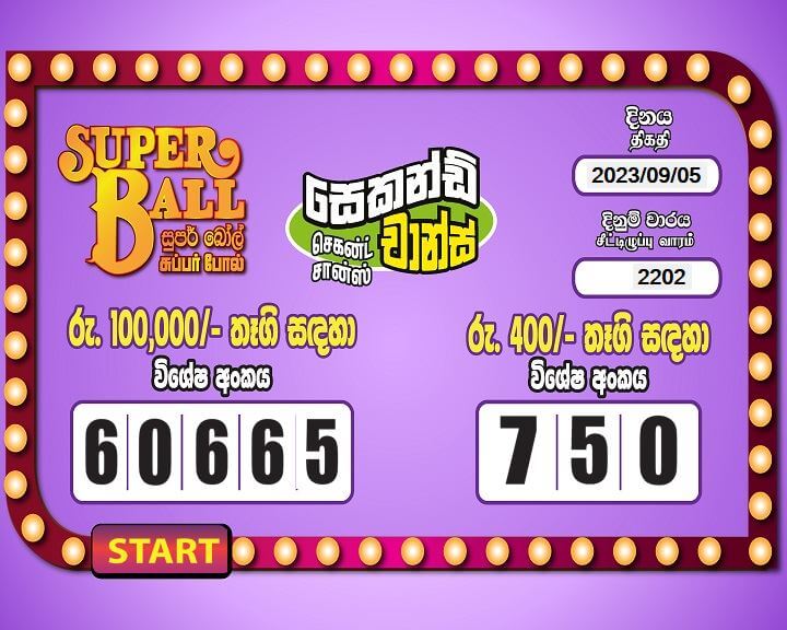 Super Ball 2202 Special
                        Draw Numbers
