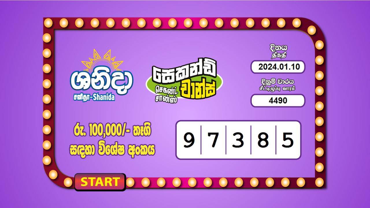 Saturday Fortune 4490 Special
                        Draw Numbers