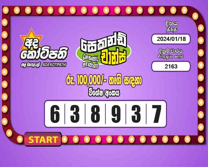 Ada Kotipathi 2163 Special
                        Draw Numbers