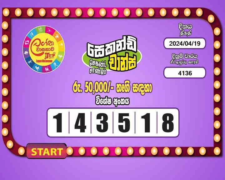 Lagna Wasana 4136 Special
                        Draw Numbers