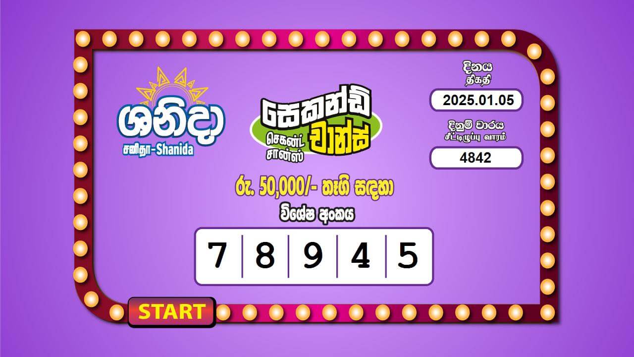 Saturday Fortune 4842 Special
                        Draw Numbers