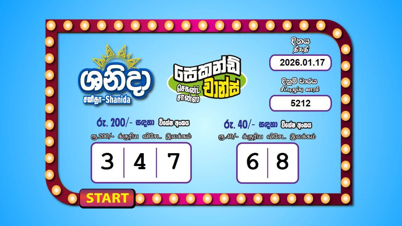 Saturday Fortune 5212 Special
                        Draw Numbers