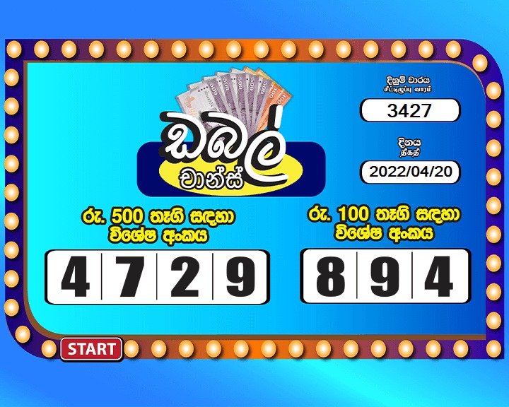 Lagna Wasana 3427 Special
                        Draw Numbers