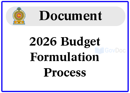 2026 Budget Formulation Process