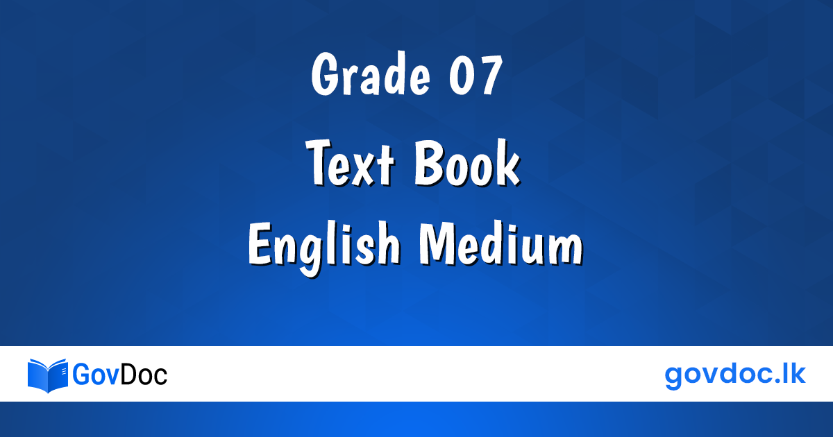 Grade 7 English Medium Text Books Download.