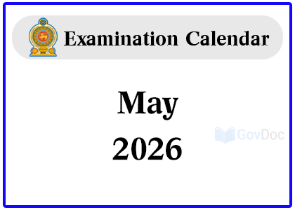 Examination Calendar for May 2026