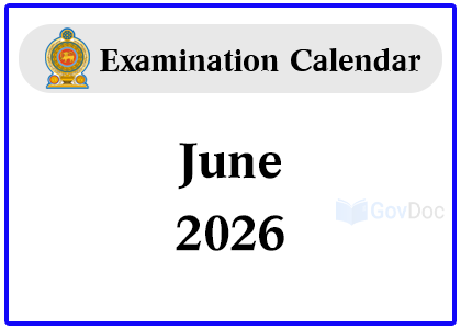 Examination Calendar for June 2026