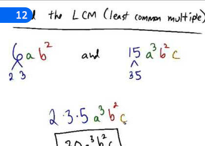 Least Common Multiple of Algebraic Expressions,වීජීය ප්‍රකාශනවල කුඩා පොදු ගුණාකාරය,Grade 10 Mathematics Lessons ,Grade 10 Mathematics Paadam