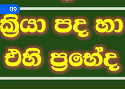 Verbs and their Variants,ක්‍රියා පද හා එහි ප්‍රභේද,Grade 6 Sinhala Lessons ,Grade 6 Sinhala Paadam