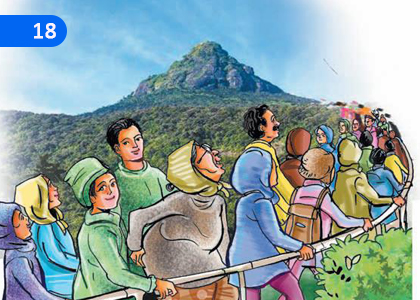 We saw the sun at the top of Samanola Mountain,සමනොළ කන්ද මුදුනේ අපි ඉර දැක්කා,Grade 4 Sinhala Lessons ,Grade 4 Sinhala Paadam