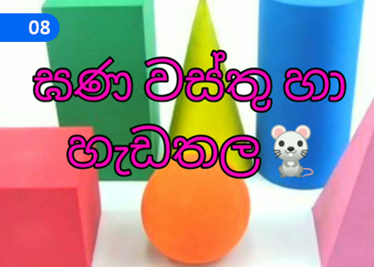 Solids and Shapes,ඝනවස්තු හා හැඩතල,Grade 4 Mathematics Lessons ,Grade 4 Mathematics Paadam