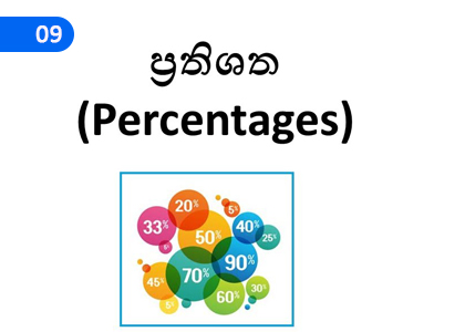 Percentages,ප්‍රතිශත,Grade 11 Mathematics Lessons ,Grade 11 Mathematics Paadam