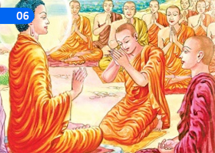 Bosatanos enter the Auspicious ground that Brings Nirvana,බෝසතාණෝ නිවන් සුව ළඟාකරන පැවිදි බිමට පිවිසෙති,Grade 1 Thripitaka Dharmaya Lessons ,Grade 1 Thripitaka Dharmaya Paadam