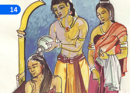 Treating one's parents is also a Virtue (Sama Jataka),මව්පියන්ට සැලකීමත් මහණකමකි (සාම ජාතකය),Grade 1 Thripitaka Dharmaya Lessons ,Grade 1 Thripitaka Dharmaya Paadam