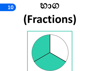 Fractions,භාග,Grade 2 Mathematics Lessons ,Grade 2 Mathematics Paadam