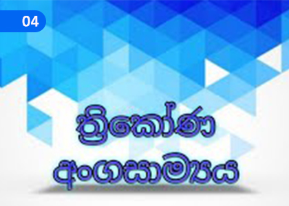 Congruence of Triangle,ත්‍රිකෝණ අංගසාම්‍යය,Grade 4 Mathematics Lessons ,Grade 4 Mathematics Paadam