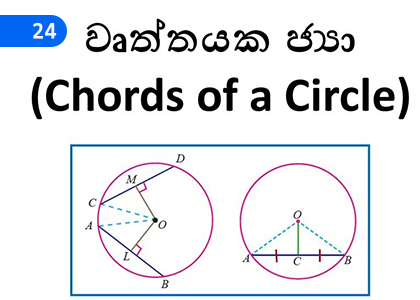Chords of a Circle,වෘත්තයක ජ්‍යාය,Grade 4 Mathematics Lessons ,Grade 4 Mathematics Paadam