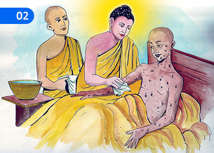 Let's Follow the Buddha's Custom and Help the Needy,බුදු සිරිත අනුව යමු අසරණයන්ට සරණ වෙමු,Grade 7 Buddhism Lessons ,Grade 7 Buddhism Paadam