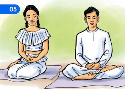 Let's be mindful and Breathe,සිහිය පිහිටුවා හුස්ම ගනිමු,Grade 9 Buddhism Lessons ,Grade 9 Buddhism Paadam