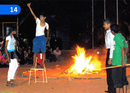 Let us enjoy making Bonfires,ගිනිමැළ ගසා සතුටු වෙමු,Grade 9 Health & Physical Education Lessons ,Grade 9 Health & Physical Education Paadam