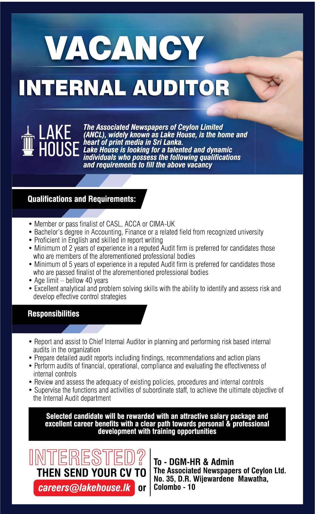 Internal Auditor Lake House
